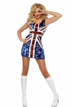 Union Jack glitter dress